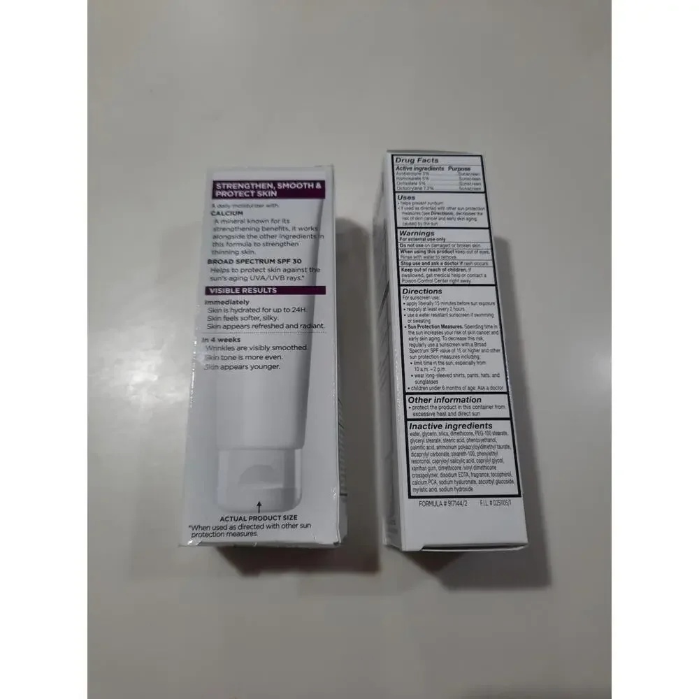 Pack Of 2 L'Oreal Paris Wrinkle Expert .Spf 30 Age Defense UV Lotion. Calcum 55+